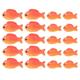 20 Pcs Micro Landscape Ornament Glass Fish Tanks Fake Animal Decorations Red Resin Child