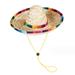 Pet Straw Hat Funny Mexican Sombrero Cap Party Decorations for Birthday for Small Pets/Puppy/Cat
