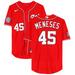 Joey Meneses Washington Nationals Player-Issued #45 Red Jersey from the 2023 MLB Season