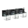 Edis Home Limited 2/3/4-Light Modern Bathroom Crystal Vanity Light Wall Sconces 19.7 - Black