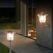 BCZHQQ Solar Spotlights Outdoor Solar Lights For Outside Dusk-to-Dawn With 2 Modes Pathway Landscape Wall Lighting 2-in-1 Solar Powered Light Waterproof With Adjustable Lamp Head And Solar Panel