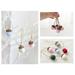 Dinmmgg 5Pcs Christmas Decorations Ball Handmade Diy Material Scene Layout Christmas Tree Pendant Chandelier Replacement Diamond Person Picture Hanging on String Christmas Garland Battery Stain Glass