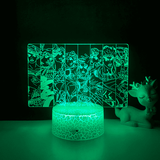 3D Illusion Lamp Anime JoJo s Bizarre Adventure Night Light with Remote Control for Bedroom Decorative Boys Girls Birthday Christmas -- Pattern Bï¼ˆCrack Seatï¼‰