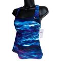 Nike Swim | Nike Swim Top Swimsuit Top Blue Blur Swim Tankini Swim Tank Top Womens Small | Color: Blue/White | Size: S