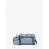 Michael Kors Cooper Logo Jacquard Camera Bag Blue One Size