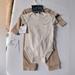 Nike Matching Sets | New Infant Baby 6m Nike 3 Piece Set Outfit Onesie Long Sleeve Top Soft Bottoms | Color: Cream/Tan | Size: 3-6mb