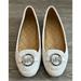 Michael Kors Shoes | Michael Kors Lillie Logo Moccasin Flats | Color: Silver/White | Size: 8.5