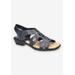 Wide Width Women's Holland Sandal by Franco Sarto in Navy (Size 8 W)