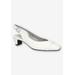 Extra Wide Width Women's Sayo Slingback by Franco Sarto in White (Size 8 WW)