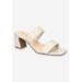 Extra Wide Width Women's Clovelle Sandal by Franco Sarto in Bone (Size 11 WW)