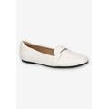 Wide Width Women's Meera Flat by Easy Street in White (Size 10 W)