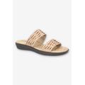 Extra Wide Width Women's Agata Sandal by Franco Sarto in Stone (Size 9 WW)