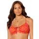 Plus Size Women's Adjustable Push Up Underwire Bikini Top by Swimsuits For All in Fruit Punch Papaya (Size 12)