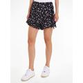 Hosenrock TOMMY JEANS "TJW FLORAL RUFFLE WRAP SKORT" Gr. S (36), bunt (spring floral) Damen Röcke Culottes Hosenröcke