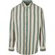 Langarmhemd URBAN CLASSICS "Herren Striped Shirt" Gr. 5XL, US-Größen, bunt (greenlancer, softseagrass) Herren Hemden Langarm