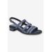 Wide Width Women's Merlin Sandal by Naturalizer in Navy (Size 8 1/2 W)