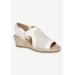 Extra Wide Width Women's Serena Sandal by Franco Sarto in White (Size 11 WW)