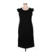 Fashion Cocktail Dress - Sheath Crew Neck Sleeveless: Black Print Dresses - Women's Size X-Large
