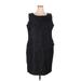 Calvin Klein Casual Dress - Party: Black Print Dresses - Women's Size 20