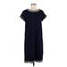 Boden Casual Dress - Shift Crew Neck Short sleeves: Blue Print Dresses - Women's Size 10
