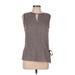 Calvin Klein Sleeveless Blouse: Gray Tops - Women's Size 6