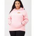 Ellesse Womens Plus Size Torices Overhead Hoody - Light Pink