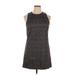 Banana Republic Factory Store Casual Dress - Mini Crew Neck Sleeveless: Gray Dresses - New - Women's Size 14 Petite