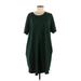 Universal Standard Casual Dress - Shift Scoop Neck Short sleeves: Green Print Dresses - Women's Size 18