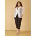 Plus Size Puff Sleeved Organza Blazer