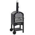 Rantry Charcoal Fired Outdoor Pizza Oven with Fireclay Stone Pizza Makers & Ovens