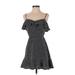 Band of Gypsies Casual Dress: Black Polka Dots Dresses - Women's Size X-Small