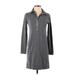 Club Monaco Casual Dress - Shirtdress Collared Long sleeves: Gray Marled Dresses - Women's Size Small