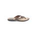 B.O.C Flip Flops: Brown Print Shoes - Women's Size 9 - Open Toe