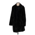 Jack by BB Dakota Coat: Knee Length Black Print Jackets & Outerwear - Women's Size Small