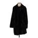 Jack by BB Dakota Coat: Knee Length Black Print Jackets & Outerwear - Women's Size Small