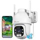 ctronics 3G/4G LTE Security Camera Outdoor, No WiFi Security Camera with Sim Card, PTZ IP CCTV Camera with Smart Detection, Auto Tracking, 30M Color Night Vision, Cloud&Local Storage, 2 Way Talk IP66