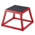 VEVOR Plyometric Jump Box, 12 Inch Plyo Box, Steel Plyometric Platform and Jumping Agility Box, Anti-Slip Fitness Exercise Step Up Box for Home Gym Training, Conditioning Strength Training, Red