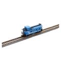 ZYAURA Die-casting N ratio 1/160 blue car-guarding train model sand table shows adult classic collection