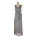 Show Me Your Mumu Cocktail Dress - Midi V Neck Sleeveless: Gray Print Dresses - Women's Size X-Large