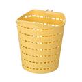 Bathroom trash can Household Mini Woven Hollow Creative Desktop Trash Can Bathroom Office Hook Hanging Storage Basket Trash Can Kitchen Trash Can (Color : Yellow)