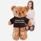 JABECODIFA Personalised Giant Teddy Bear 50 inch as Personalised Gifts for Her, Personalised Big Teddy Bear Stuffed with Text as Anniversary Birthday Gifts Big Valentines Teddy Bear (50-IN-Text)