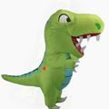 F Fityle Inflatable Dinosaur Costume T Rex Halloween Costume Novelty Jumpsuit Air Blow Dinosaur Costume for Stage Performance Party