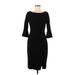 White House Black Market Casual Dress - Sheath: Black Solid Dresses - Women's Size 6