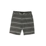 Quiksilver Shorts: Gray Print Mid-Length Bottoms - Women's Size 33 - Stonewash