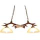 Antique Resin Deer Horn Antler Chandelier V-intage Chandelier 2 Lights Rural Countryside Ceiling Pendant Light Fitting Fixture Rustic Hanging Lamp Glass Shade Wall Lamp Height Adjustable ,Pendant Ligh