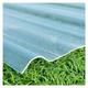 Polycarbonate Roofing Sheet,Thermal Insulation Daylighting Panels,UV Protection Clear Greenhouse Roof Panels,Corrugated Plastic Sheet for Greenhouse Parking Sheds (Color : Thick 1mm, Size : 0.9x1.5m