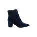 Steven by Steve Madden Ankle Boots: Blue Solid Shoes - Women's Size 9 - Pointed Toe