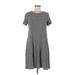 Old Navy Casual Dress - Shift High Neck Short sleeves: Gray Dresses - Women's Size Medium