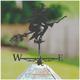 Witch Weather Vain, Weather Vanes For Sheds, Cast Iron Witch Wind Garden Decor, Rooftop Weathervane, for Home Garden Courtyard Halloween Outdoor Decoration