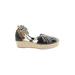 NANETTE Nanette Lepore Wedges: Espadrille Platform Bohemian Black Shoes - Women's Size 8 - Open Toe